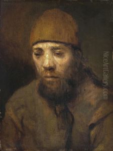 Head of an Old Man (Bearded Jew) by Rembrandt