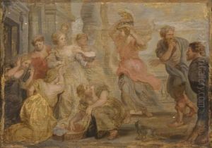 Achilles discovered among the daughters of Lycomedes