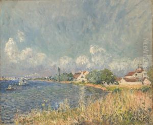 The Seine at Billancourt by Alfred Sisley