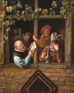 Rhetoricians at a Window by Jan Steen