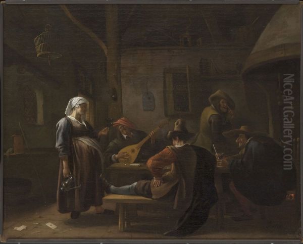 Tavern Scene with a Pregnant Hostess - view 1