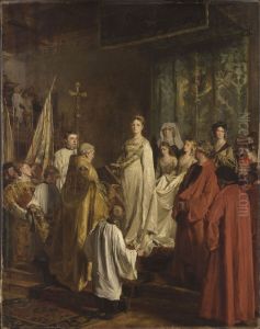 Mary of Burgundy Granting the Great Privilege by Emile Charles Wauters
