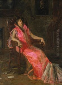 An Actress - Portrait of Suzanne Santje by Thomas Cowperthwait Eakins