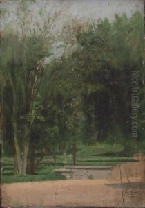 Fairmount Park (Sketch for The Fairman Rogers Four-in-Hand) by Thomas Cowperthwait Eakins
