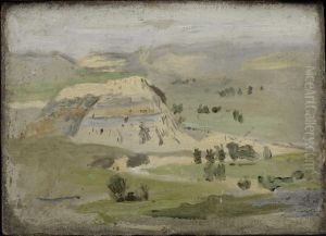 Landscape (Sketch for Cowboys in the Bad Lands) by Thomas Cowperthwait Eakins