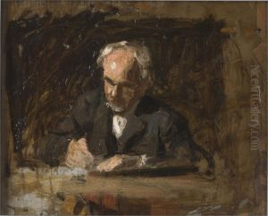 Portrait of Benjamin Eakins (Sketch for The Writing Master) by Thomas Cowperthwait Eakins