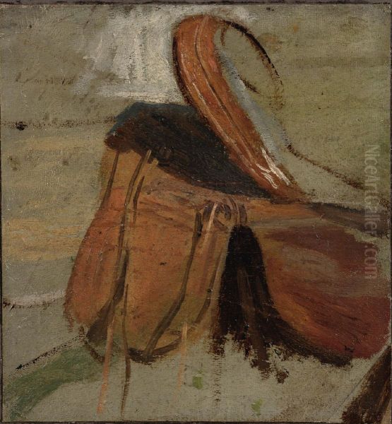 Saddle (Sketch for Cowboys in the Bad Lands) - view 1