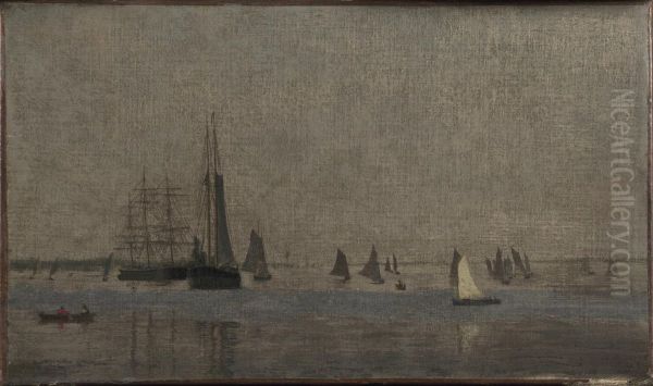 Ships and Sailboats on the Delaware - view 1