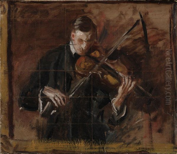 Sketch for Music (The Violinist) - view 1