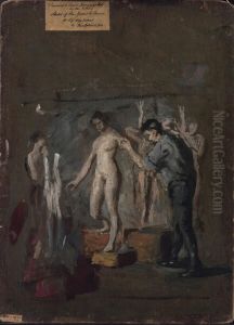 Sketch forWilliam Rush and His Model by Thomas Cowperthwait Eakins