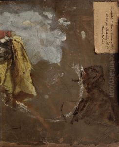 Sketch of a Man and Study of Drapery