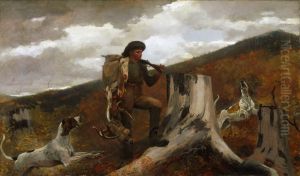 A huntsman and dogs by Winslow Homer