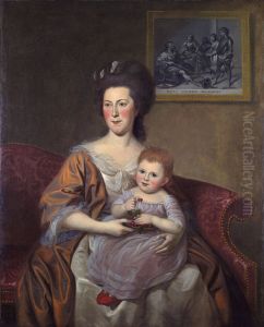 Portrait of Mrs. Thomas McKean (Sarah Armitage) and Her Daughter, Maria Louisa by Charles Willson Peale
