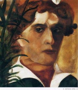 Self-Portrait with White Collar by Marc Chagall