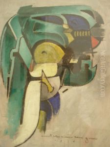 Painting IV (Mechanical Abstraction) by Morton Livingston Schamberg