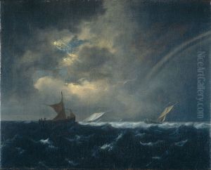 Ships in Stormy Seas by Jacob Van Ruisdael