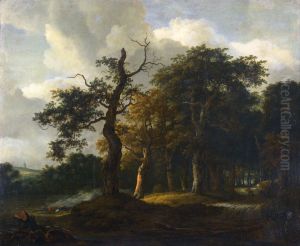 A Road through an Oak Wood by Jacob Van Ruisdael