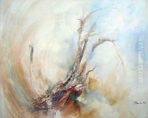 Tree of the Sahel swept by the wind of the harmattan