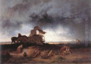 Storm at the Puszta by Mihaly Munkacsy