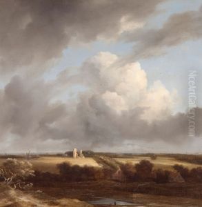 View of the ruins of of Huis ter Kleef near Haarlem