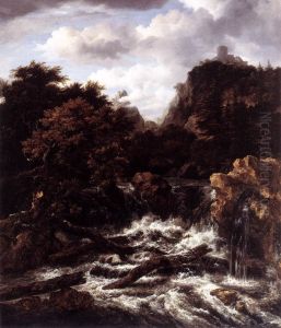 Norwegian Landscape with Waterfall by Jacob Van Ruisdael