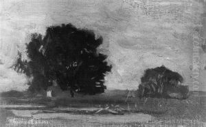 Marsh Landscape Sketch by Thomas Cowperthwait Eakins