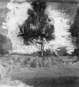 Cultivated Field and Tree by Thomas Cowperthwait Eakins