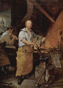 Portrat des Pat Lyon in der Schmiede by John Neagle