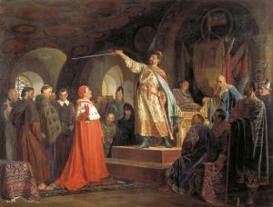 Raman Galicki prymae paslou Papy Inakencia III by Nikolai Nevrev