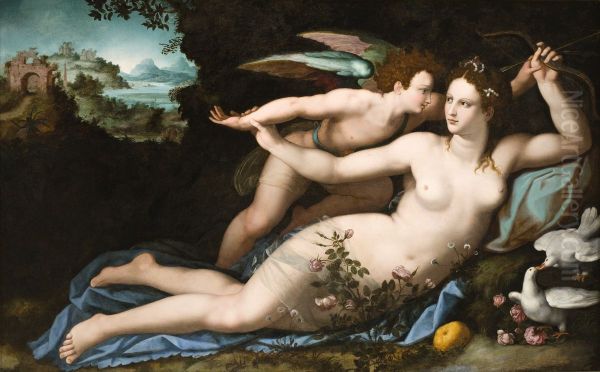 Venus disarming Cupid - view 1