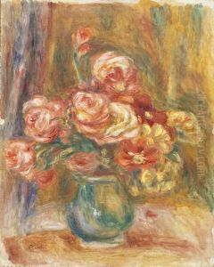 Vase of Roses by Pierre Auguste Renoir