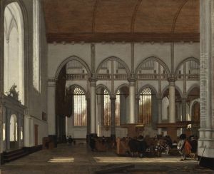 Interior of the Oude Kerk, Amsterdam by Emanuel de Witte