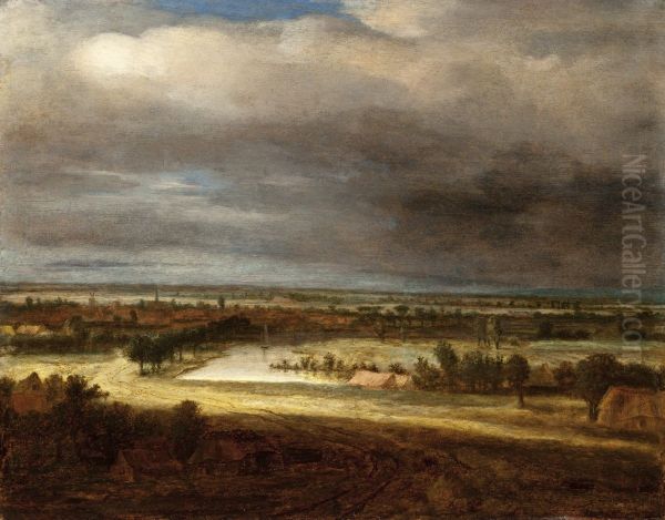 Panoramic Landscape with a Village - view 1