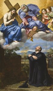 Saint Ignatius of Loyola's Vision of Christ and God the Father at La Storta by Domenico Zampieri (Domenichino)