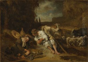 Mercurius en Argus by Carel Fabritius