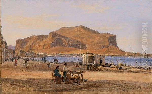 Palermo Harbor with a View of Monte Pellegrino - view 1