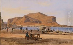 Palermo Harbor with a View of Monte Pellegrino
