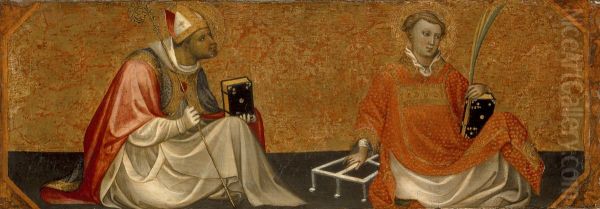 A Bishop Saint and Saint Lawrence - view 1