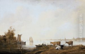 View of the (Old) Maas near Dordrecht by Aelbert Cuyp