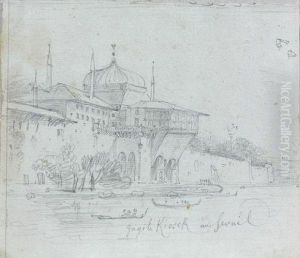Vue Du Kiosk De La Perle De La Pointe Du Serail, Sur Les Bords Dela Mer De Marmara by Louis Francois Cassas