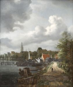 View of the Binnenamstel in Amsterdam by Jacob Van Ruisdael