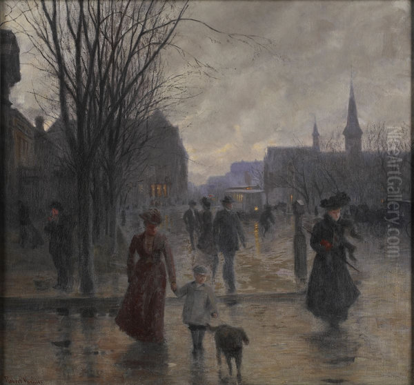 Rainy Evening on Hennepin Avenue - view 1