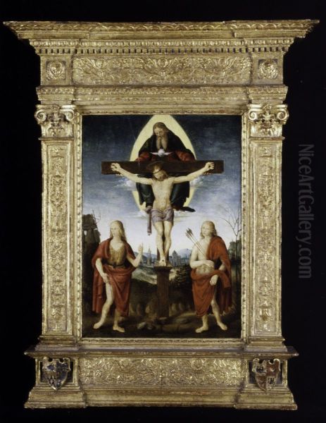 The Holy Trinity with Saint John the Baptist and Saint Sebastian - view 1
