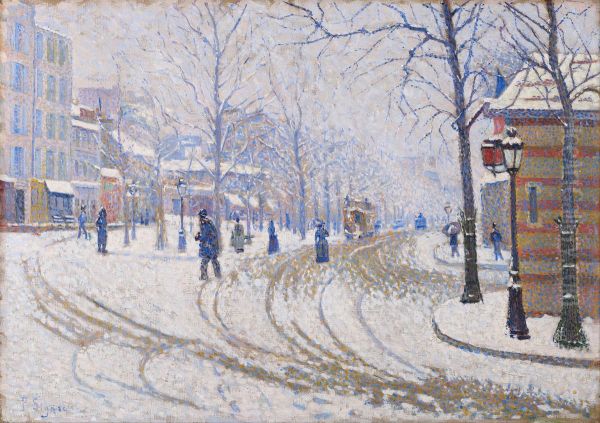 Snow, Boulevard de Clichy, Paris - view 1