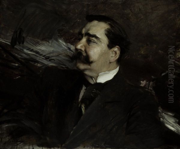 Portrait of Ruggiero Leoncavallo, 1858-1919 - view 1