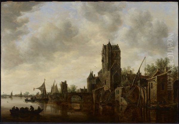 River Landscape with the Pellecussen Gate near Utrecht - view 1
