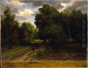 The Crossroads of the Eagle's Nest, Fontainebleau Forest by Charles-Francois Daubigny