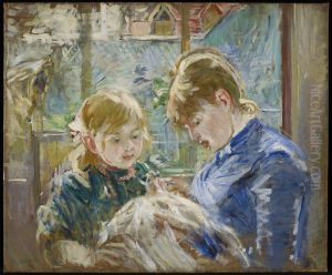 The Artist's Daughter, Julie, with her Nanny by Berthe Morisot