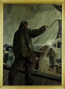 Untitled [sailor on a ship deck in a storm) Untitled [sailor on a ship deck in a storm)