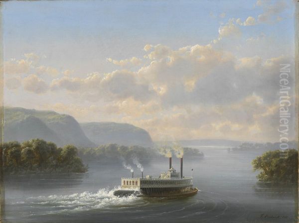 Steamwheeler on the Upper Mississippi - view 1